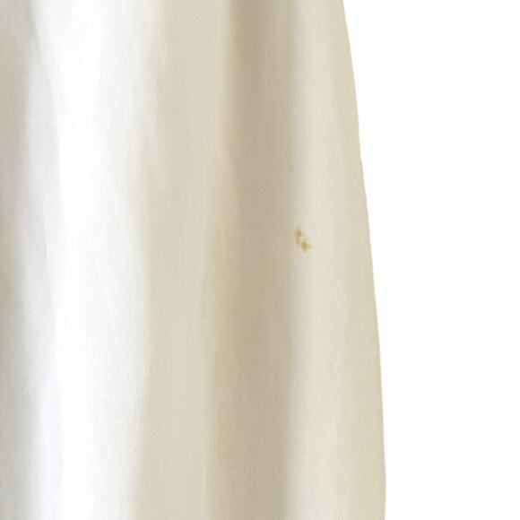 Michael Kors Drapeneck Semi-Sheer Blouse Womens Medium Winter White Casual Chic - Picture 3 of 7